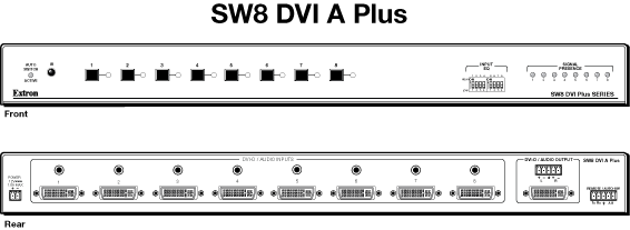 EXTRON SW DVI Plus Series สวิตเชอร์ DVI และเสียงแบบสเตอริโอ