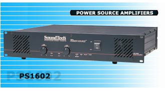 SOUNDTECH PS-1600 POWER AMPLIFIER 2 x 800 WATTS 