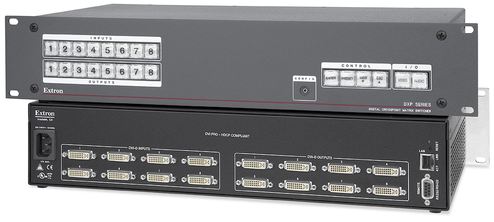 EXTRON DXP DVI Pro Series DVI Matrix Switchers ที่ตรงตามมาตรฐาน HDCP